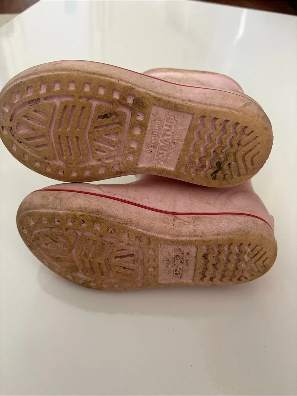 XTRATUF Kids Pink Waterproof Slip-On Rain Boots